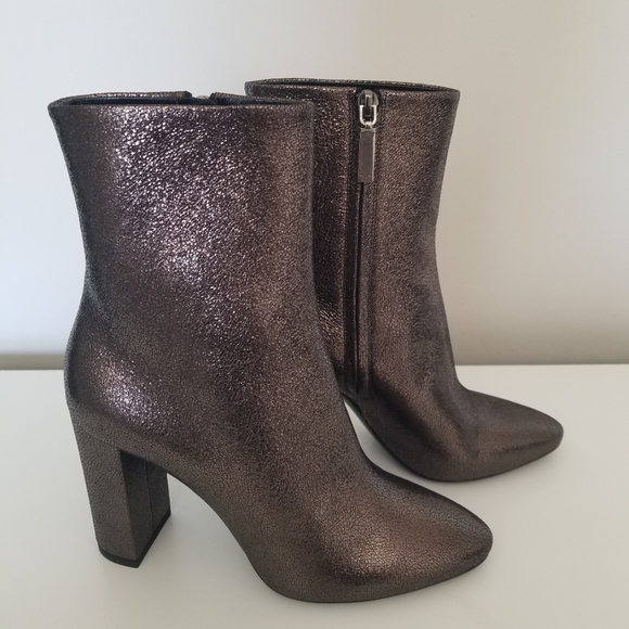 Saint Laurent Lou Bootie Gunmetal Size 37 US 7 - Picture 5 of 11